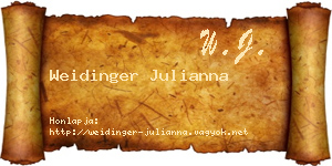 Weidinger Julianna névjegykártya