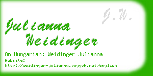 julianna weidinger business card